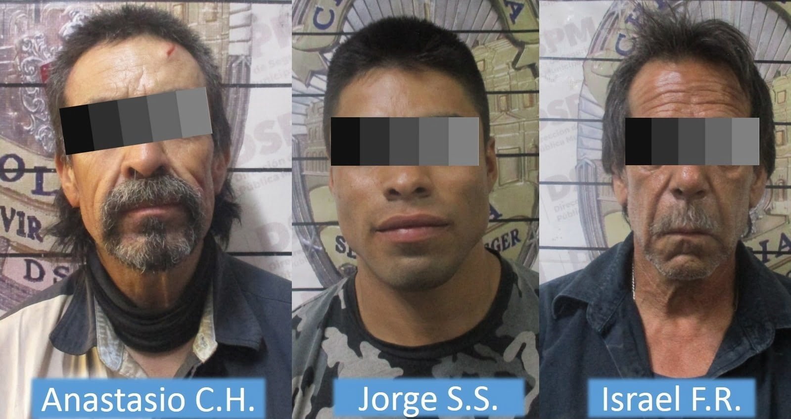 detenidos, armas y vehiculo robado