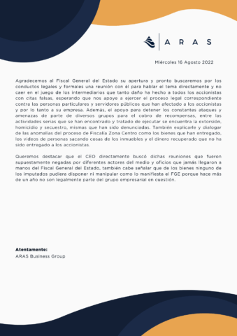 Noticias Chihuahua PAUSA.MX Reactiva ARAS comunicación con socios a través de su Facebook