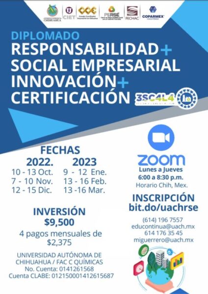 Noticias Chihuahua Pausa.MX Ofrece UACH diplomado de Responsabilidad Social Empresarial