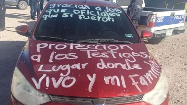 Vehículo abandonado en Los Potreros