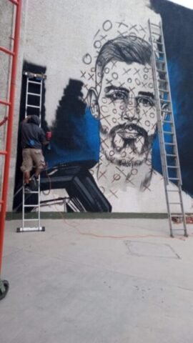 Noticias Chihuahua PAUSA.MX Inauguran mural del campeón mudial de UFC, el chihuahuense Yahir "Pantera" Rodríguez