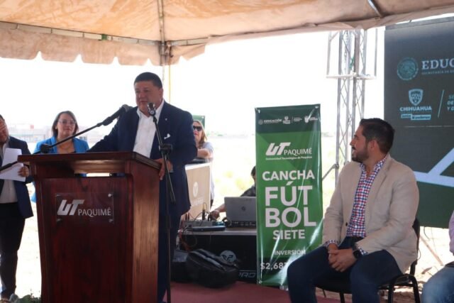 Participa Fiscalía General del Estado en el arranque de obra deportiva en la Universidad Tecnológica de Paquimé