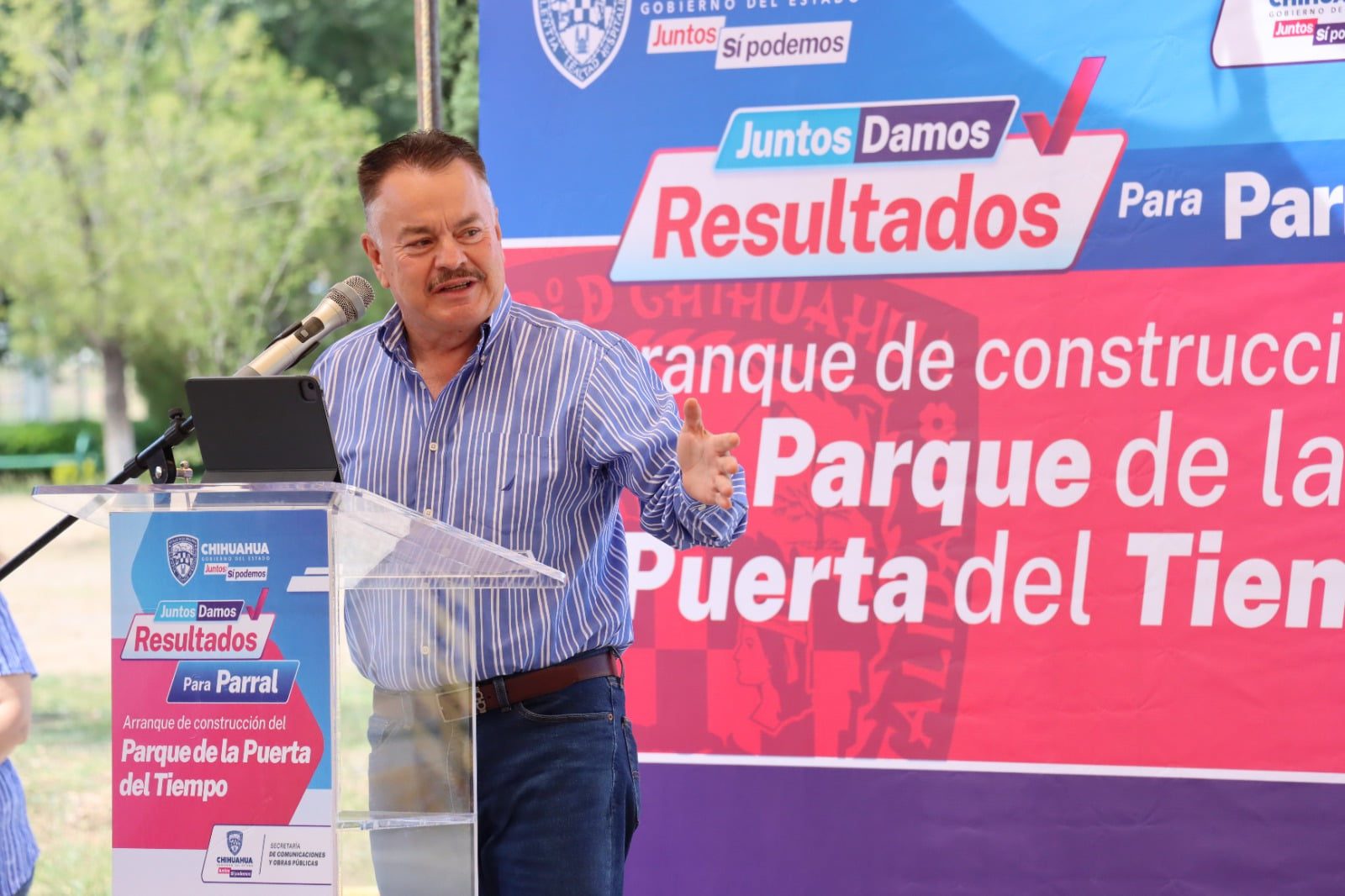 Noticias Chihuahua PAUSA.MX Con inversión de 28 mdp arranca Estado la construcción del Parque Puerta del Tiempo en Parral