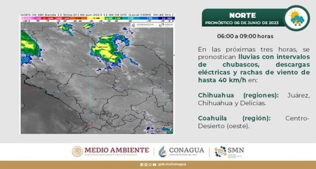 Noticias Chihuahua PAUSA.MX Mantiene Protección Civil pronóstico de lluvias para el estado y exhorta a la población a atender medidas preventivas