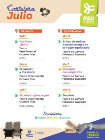 Noticias Chihuahua PAUSA.MX Presentan cartelera del mes de julio de la Red de Teatros para Chihuahua y Ciudad Juárez
