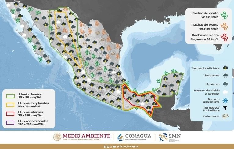 Noticias Chihuahua PAUSA.MX Prevé Protección Civil Estatal disminución de precipitaciones en el estado a partir del martes
