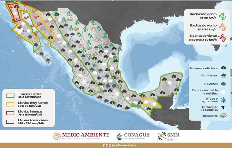 Noticias Chihuahua PAUSA.MX Emite Protección Civil Estatal aviso preventivo por lluvias en las próximas 72 horas