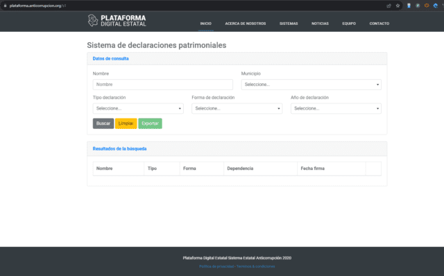 Aumentaron las declaraciones en el sistema de evolución patrimonial y de declaración de intereses a través de la Plataforma Digital Estatal interconectada a la Plataforma Digital Nacional