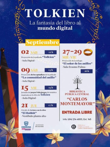 Noticias Chihuahua PAUSA.MX Invita Secretaría de Cultura a las jornadas "Tolkien: La fantasía del libro al mundo digital"