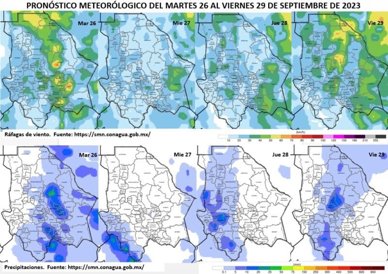 Noticias Chihuahua PAUSA.MX Traerá frente frío No. 3 lluvias puntualmente fuertes a territorio chihuahuense