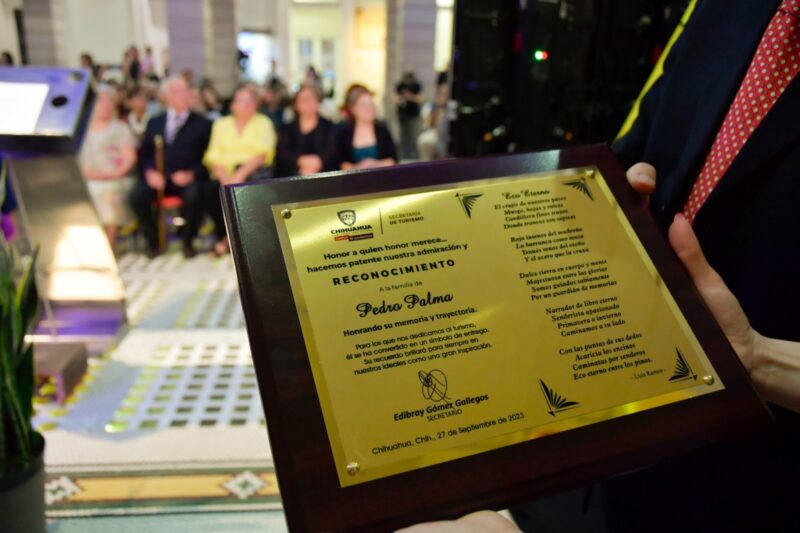 Noticias Chihuahua PAUSA.MX Entregan primera edición del Reconocimiento al Mérito Turístico “Pedro Palma”