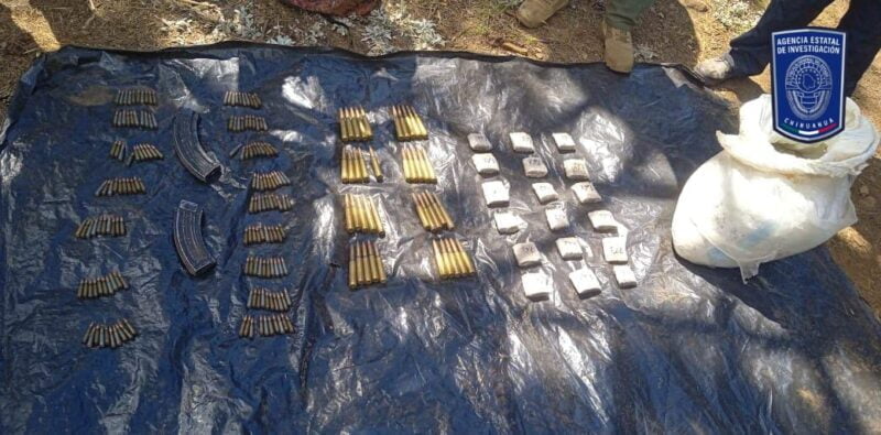 Noticias Chihuahua PAUSA.MX Asegura Operativo Conjunto cartuchos para armas largas y mariguana en Madera