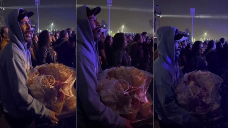 Hombre se vuelve viral por disfrutar más del concierto de los Temerarios que de vender frituras