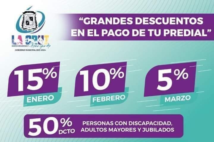 Termina mes de enero con 452 mil pesos recaudado del impuesto predial en La Cruz