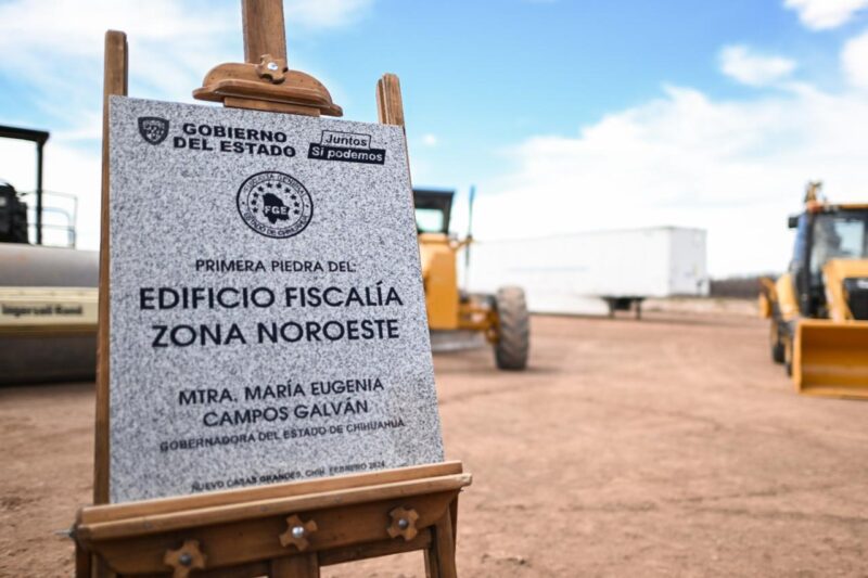 Noticias Chihuahua PAUSA.MX Coloca Maru Campos primera piedra del edificio de la Fiscalía Zona Noroeste