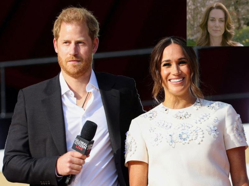 Harry y Meghan Markle desean salud a Kate, tras dar a conocer que tiene cancer