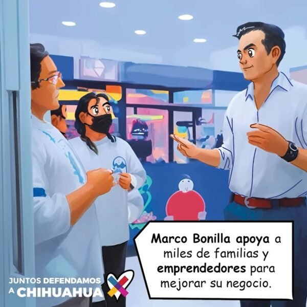 Noticias Chihuahua PAUSA.MX Lanza Marco Bonilla comics sobre acciones que realizó en su gobierno para mejorar la ciudad