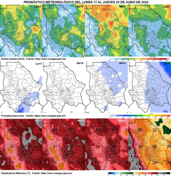 Noticias Chihuahua PAUSA.MX Prevé CEPC temperaturas muy calurosas y fuerte radiación solar para este inicio de semana