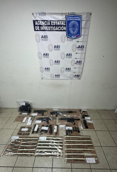 Noticias Chihuahua PAUSA.MX Aseguran seis armas de fuego largas y dos cortas en vivienda de la colonia Fuentes Mares