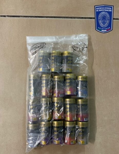 Noticias Chihuahua PAUSA.MX Aseguró AEI 68 infusiones, derivados del cannabis y una motocicleta