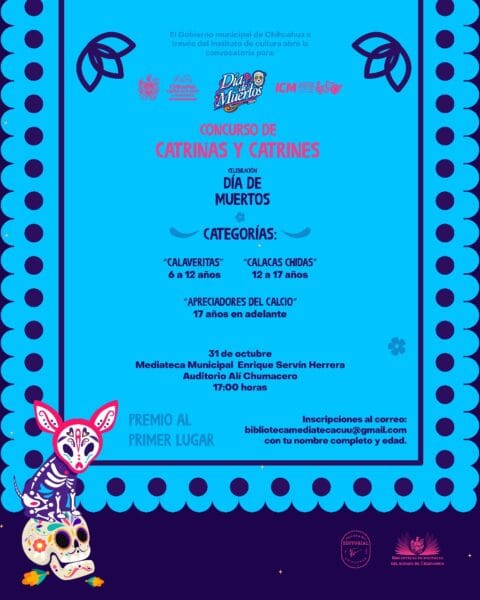 Noticias Chihuahua PAUSA.MX Municipio invita al “Concurso de Catrinas y Catrines” en la Mediateca Municipal