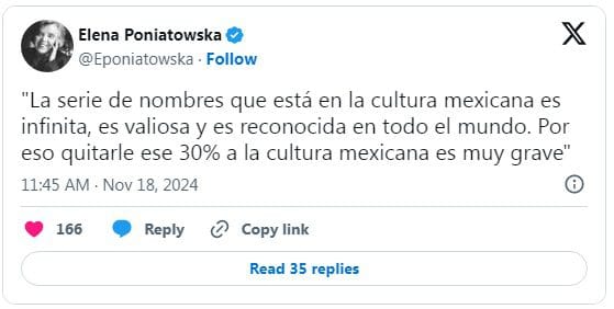 Noticias Chihuahua PAUSA.MX Poniatowska critica el presupuesto de Sheinbaum por el recorte de 30% a la cultura: "Es muy grave"