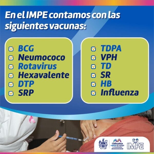 Noticias Chihuahua PAUSA.MX Invita IMPE a derechohabientes y comunidad en general a vacunarse contra la influenza y la neumonía