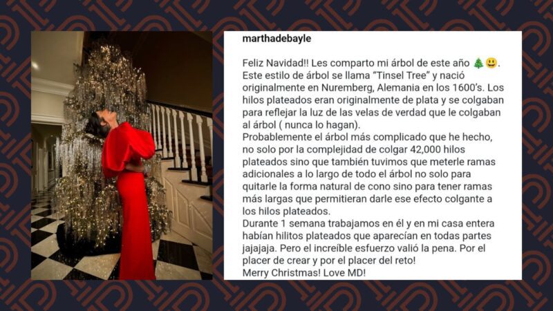 Presume Martha Debayle su árbol de Navidad y la 'sepultan' en redes