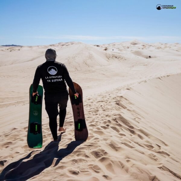 Noticias Chihuahua PAUSA.MX Promocionan el Sandboard en Samalayuca