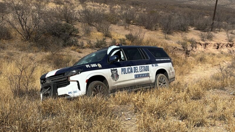 Volcadura de patrulla. Imagen referencial