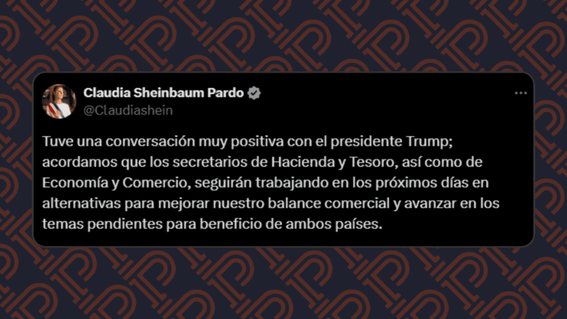 Noticias Chihuahua PAUSA.MX Sostienen llamada Sheinbaum y Trump llamada sobre comercio y seguridad; para la presidenta es 'positiva'