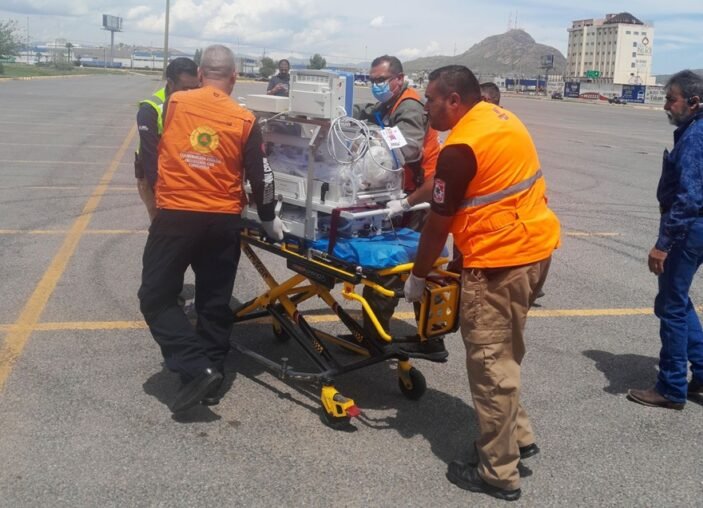 Realizan traslado aeromédico de paciente pediátrica desde Juárez a Chihuahua