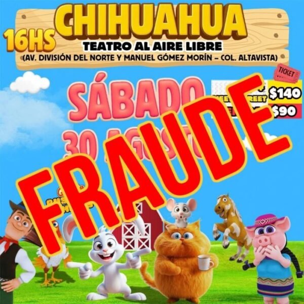 Noticias Chihuahua PAUSA.MX Alertan de fraude de supuesto show de "La Granja de Zenón