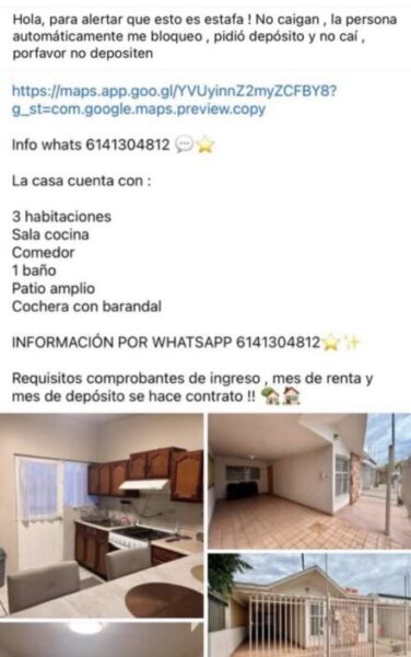 Noticias Chihuahua PAUSA.MX Alertan por fraudes en renta de casas