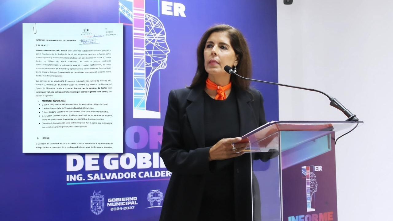 Denuncia regidora naranja violencia política de género en Parral por cuestionar al alcalde en su informe