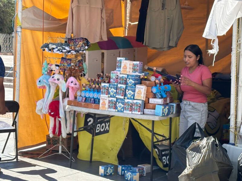 Noticias Chihuahua PAUSA.MX Disfrazan artículos piratas de artesanías en Plaza de Armas