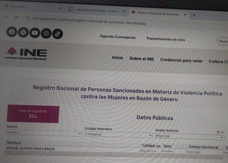 Noticias Chihuahua PAUSA.MX Miguel Riggs sancionado por violencia contra mujeres hasta 2026