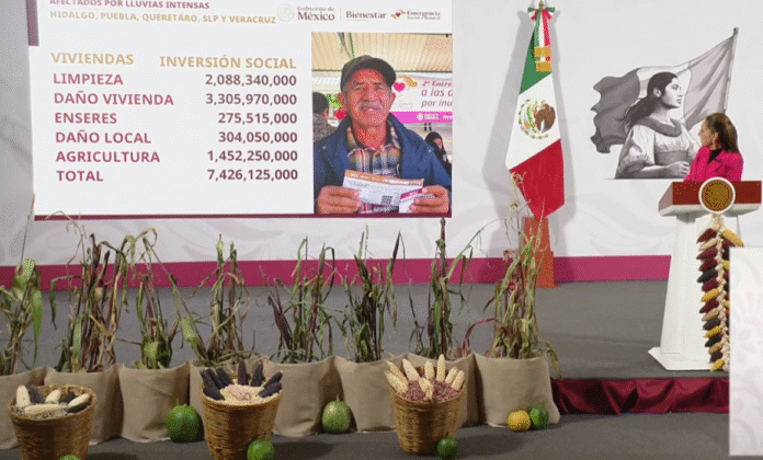 Destina Gobierno Federal 7 mil millones de pesos para atender a estados afectados por lluvias en un mes