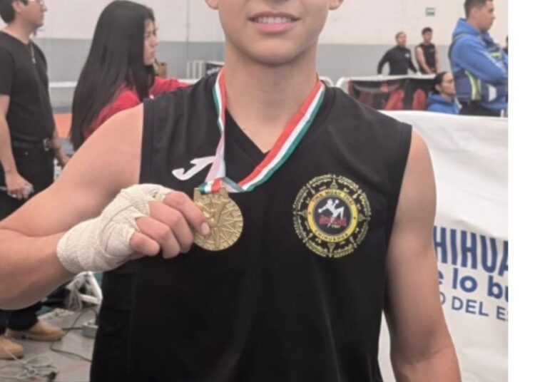 Noticias Chihuahua Pausa.MX Santiago Baca Núñez “El Santy” ; Triunfa en el Campeonato Estatal de Muay Thai con la medalla de Oro