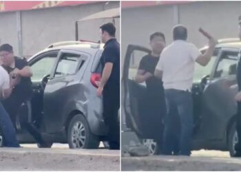 Impactante furia al volante en chihuahua: conductores se agarran a golpes en plena avenida homero Impactante furia al volante en chihuahua: conductores se agarran a golpes en plena avenida homero