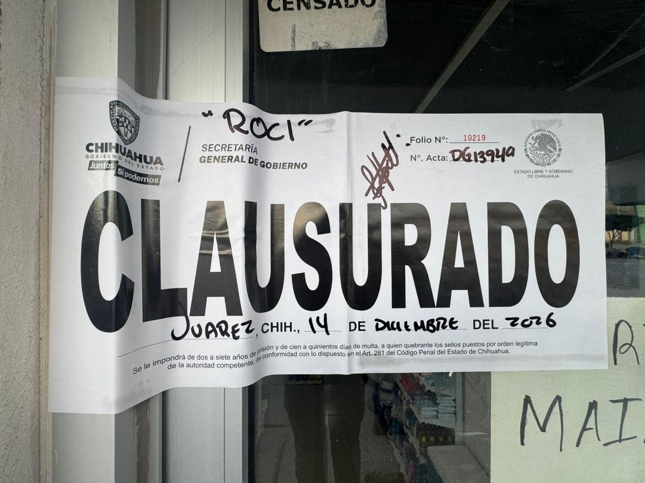 Clausura Gobernación 16 negocios por irregularidades en alcoholes