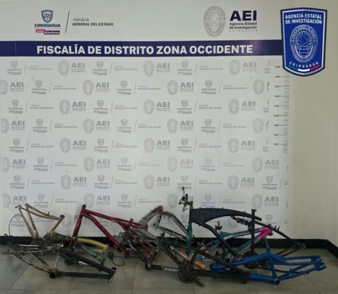 Aseguran diez cuadros de bicicleta en Cuauhtémoc