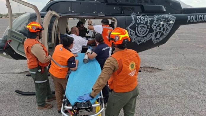 Trasladan en helicóptero a recién nacido de Baborigame
