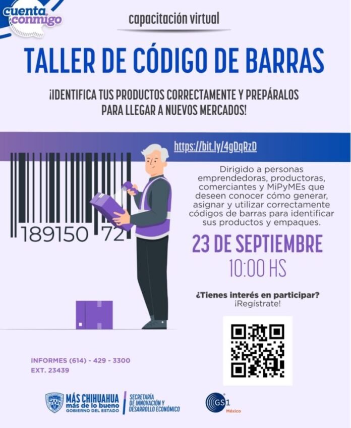 SIDE invita a taller virtual sobre código de barras para emprendedores