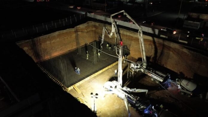 SCOP supervisa colado masivo en Paso Inferior Tecnológico y Los Arcos