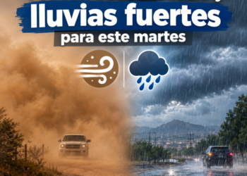 Prevén tolvaneras y lluvias fuertes para este martes