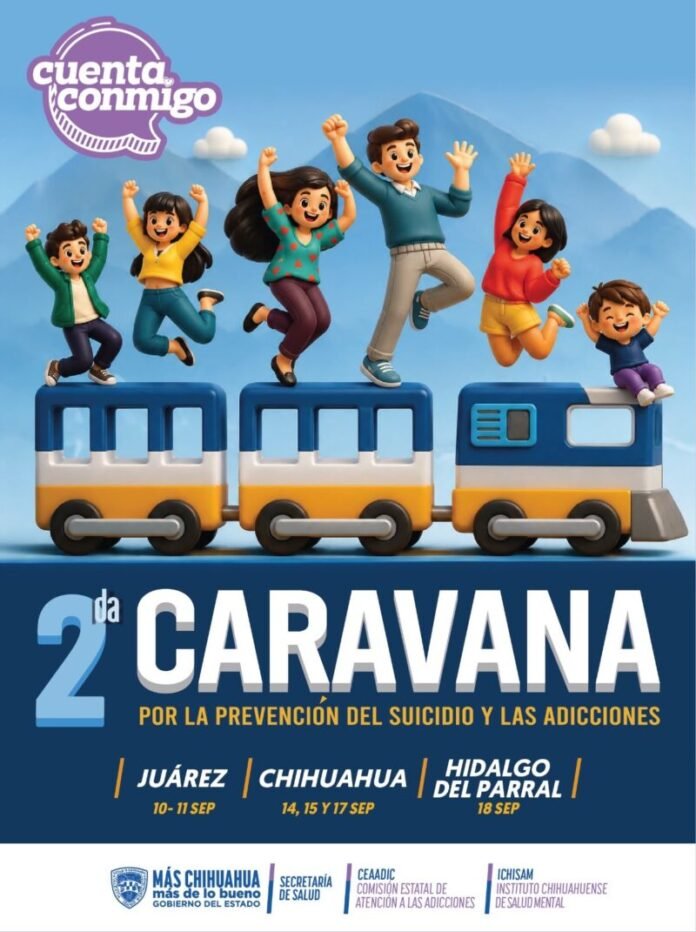 Caravana por la prevención del suicidio y adicciones llegará a secundarias de Juárez, Chihuahua y Parral