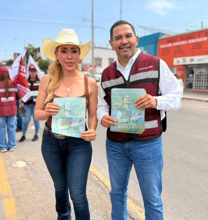 Cruz Pérez Cuéllar y Brenda Ríos llevan informe de Sheinbaum al Centro
