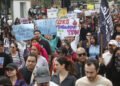Segunda megamarcha en Jalisco reúne a miles de personas para exigir agua limpia y justicia por detenciones Segunda megamarcha en Jalisco reúne a miles de personas para exigir agua limpia y justicia por detenciones
