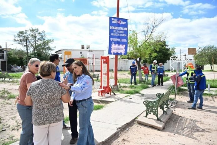 Impulsa Xochitl Contreras rehabilitación del parque Pradera Dorada para beneficio de más de 45 mil habitantes